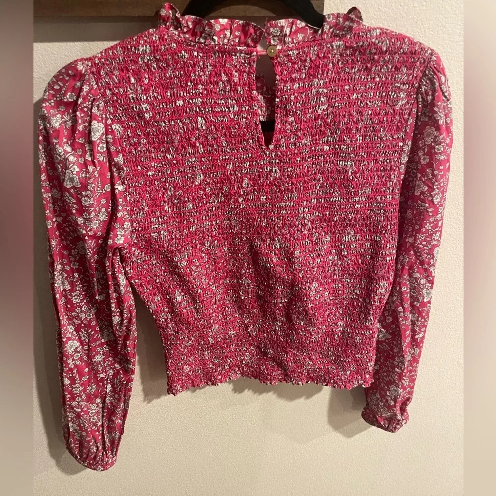 Jcrew long-sleeve ruffleneck top in Liberty Summer‎ Blooms size Small